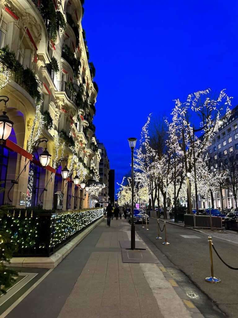 Plaza Athenee, Emily in Paris, Paris at Christmas, Christmas, Christmas in Paris, Holidays in Paris, Holidays in France, France, Paris, Holiday and Winter Travel