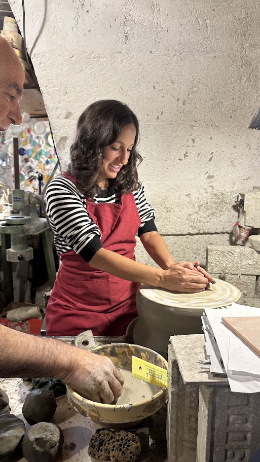 Hands-on ceramic making with local artisans in Grottaglie, Puglia.